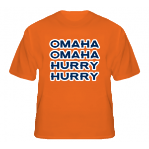 Omaha Hurry Peyton Audible Denver Football Orange T Shirt