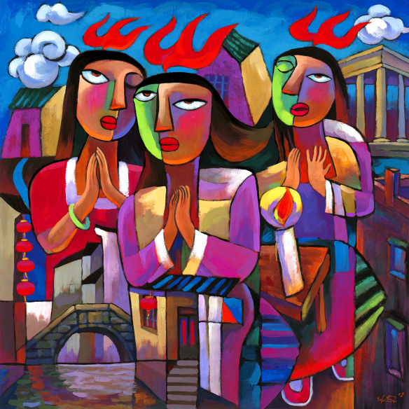 Holy Spirit Coming by He Qi