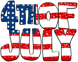 4th of July Gifs - Independence Day Clipart - American Flags
