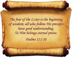 THE FEAR OF THE LORD IS THE BEGINNING OF WISDOM – Psalms 111:10 | Mission Venture Ministries